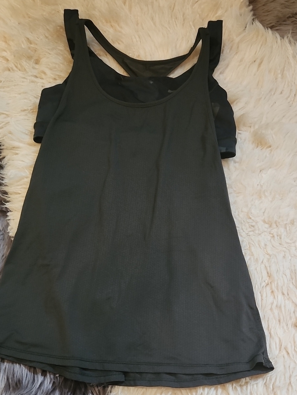 lululemon athletica Dark Army Green Scoop Tank Top